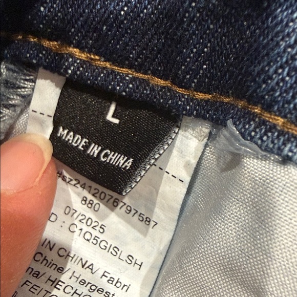 Heng Sheng Women's Blue Denim Overalls flare legs Size L - Picture 7 of 11
